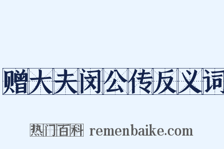 赠大夫闵公传反义词是什么意思的图片